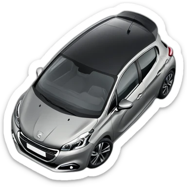 Peugeot 208 gray rocket sticker