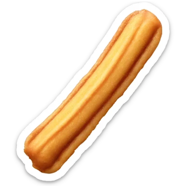 Churro with chocolate dipped tip sticker