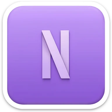 Netflix aesthetic "N" logo in pastel purple sticker