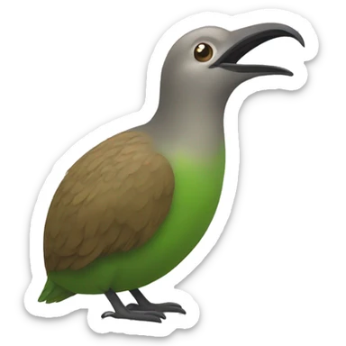 A Kiwi bird from the front  sticker
