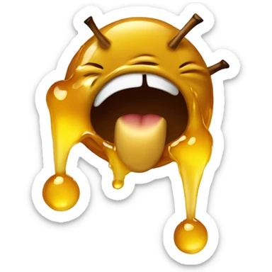 Emoji barfing honey sticker