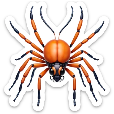 3D iPhone style emoji of a cute bug, colorful and detailed, six legs, shiny exoskeleton, isolated on white background, soft shadows, high detail, playful and cute. sticker