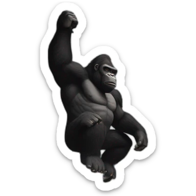 king kong on empire state building sticker