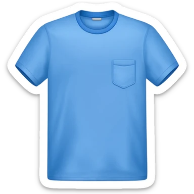 blue shirt, simple, clear sticker