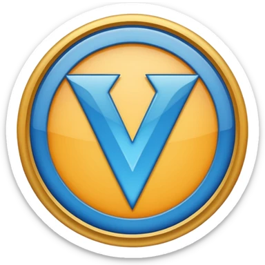 Logo certification de couleur bleu avec le symbole v sticker