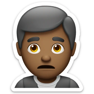 Confused man with thinking bubble sticker