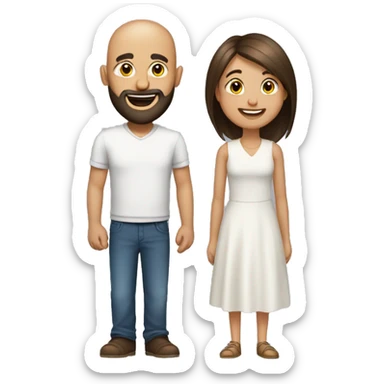 Happy-secret-couple-wheatish-bald-guy-with-beard-with-boy-long -haircut-girl-hug sticker