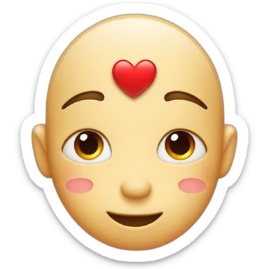shy emoji with red cheeks and thankful eyes showing heart with their hands sticker