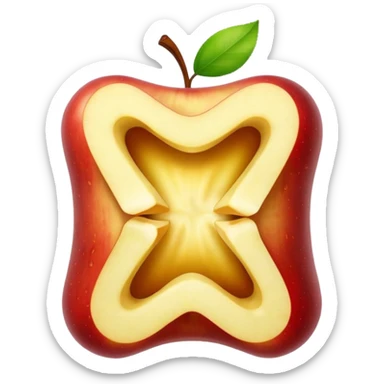Apple core sticker
