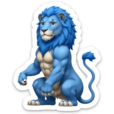 blue lion sticker