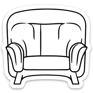 modern furniture logo with text Мебельный Базар sticker