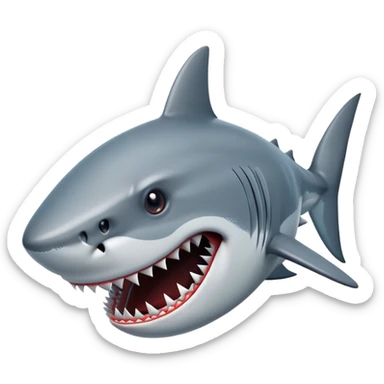 Brutal shark sticker