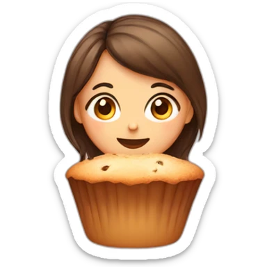 A Girl in a muffin sticker