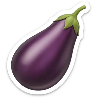Eggplant emoji but replace the purple with brown sticker