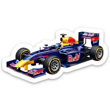 a 2010 Red Bull Formula 1 car sticker