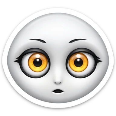 Cool eyes with large white eyes and a black circle in the middle sticker