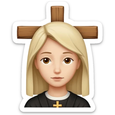 Cross catholic sticker