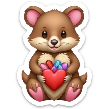 valentine’s day marsupial  sticker