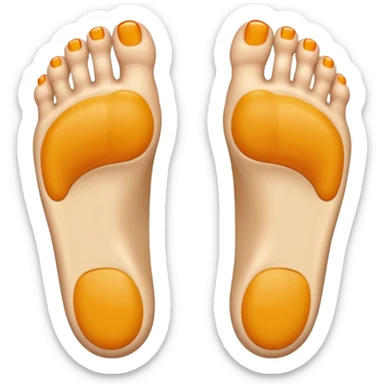 foot soles with 5 spreaded toes sticker
