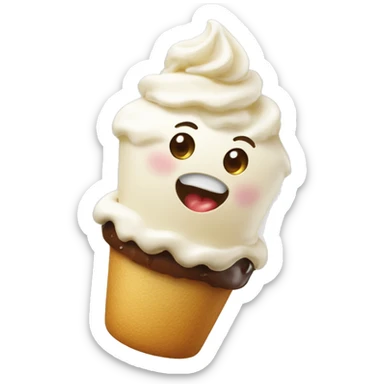 Paresseux, qui mange une glace sticker