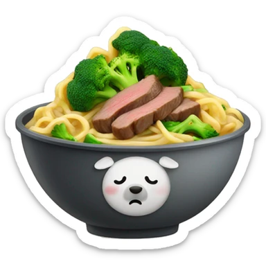 beef noodles with broccoli sticker