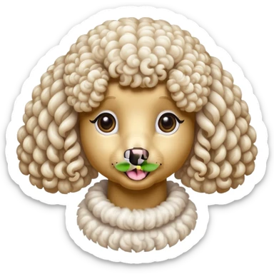 Poodle Rosa sticker
