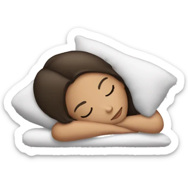 Brunette girl sleeping sticker