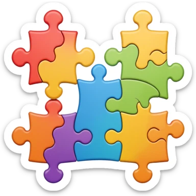 full puzzle sticker