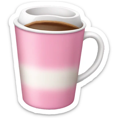 Pink coffee sticker