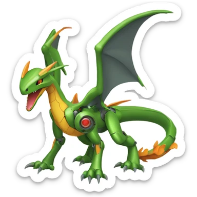 Mechanical Flygon-dragon-Charizard-raptor-Medabot-Mecha full body sticker