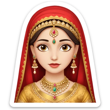 Indian wedding for a white petite lady sticker