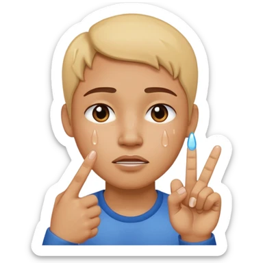 🥲 and 🖕🏼 sticker