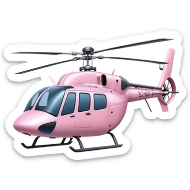 Light pink very big helicopter sticker