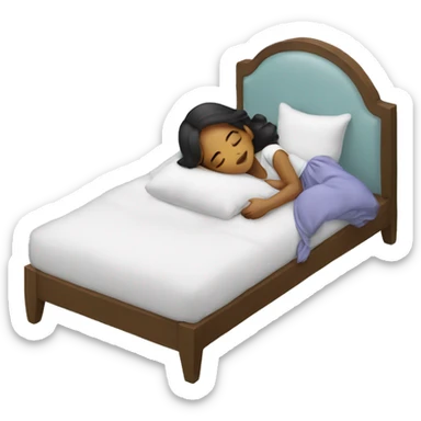 Girl sleeping on a pillow sticker