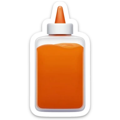 orange sauce in a squeeze bottle sticker