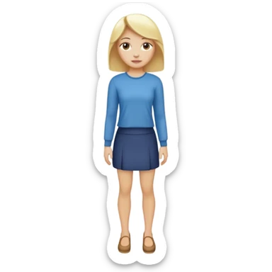 woman with blond hair standing showing full body sticker