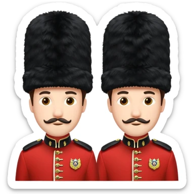 two male british guards sticker