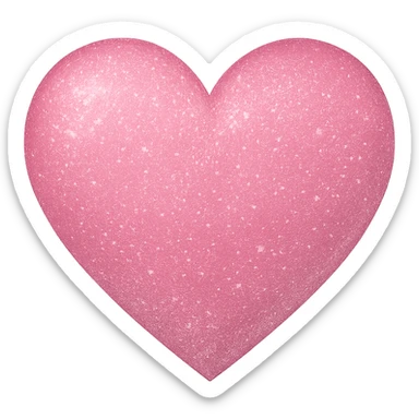 heart with a subtle glitter overlay, digital illustration style, no background sticker