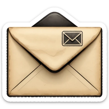 Mail note stamp sticker