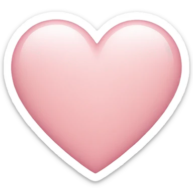 Light Pink heart  sticker