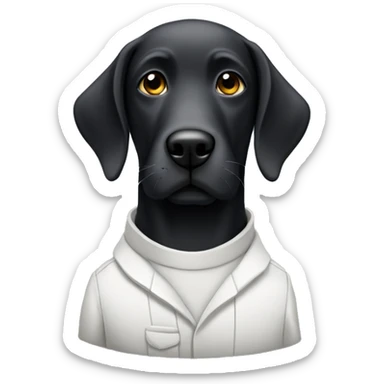 Old white mechanic black lab sticker