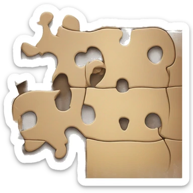 Two puzzle pieces separated sticker