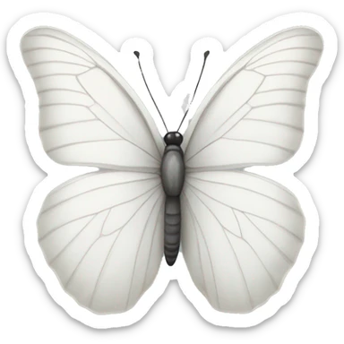white butterfly sticker