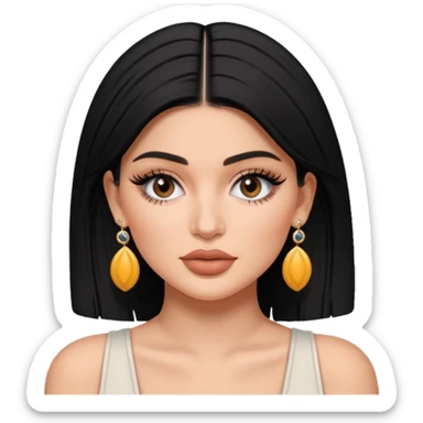 kylie jenner wear earrings sticker