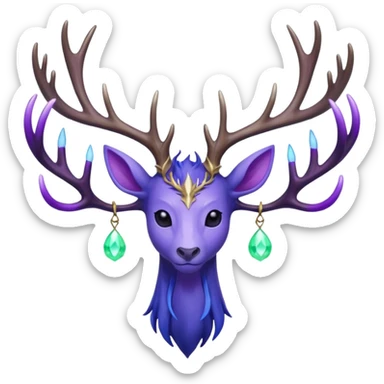 Pokemon legendary cian and purple  xerneas sticker