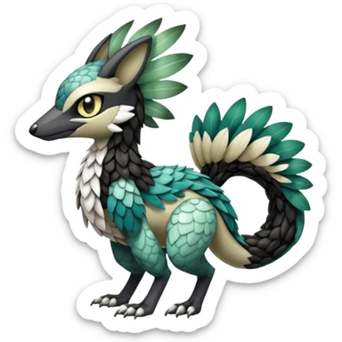 Meloetta-Vernid-Trico-Sergal-Pokémon-Fakémon-fusion-hybrid-creature sticker