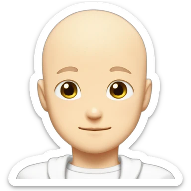 Cute bald cat like saitama in one punch man sticker