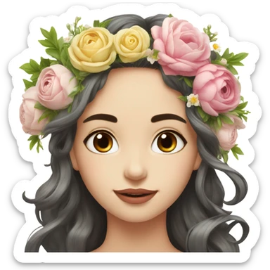 Flower crown  sticker