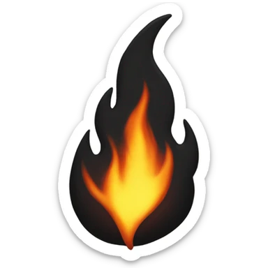 A black Flame that Looks like this one 🔥 sticker