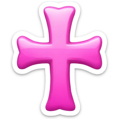 Pink cross sticker